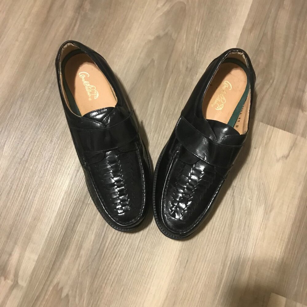 Arnold Palmer Men's Black Leather Dress Shoes Size 11 D NEW WITHOUT TAGS